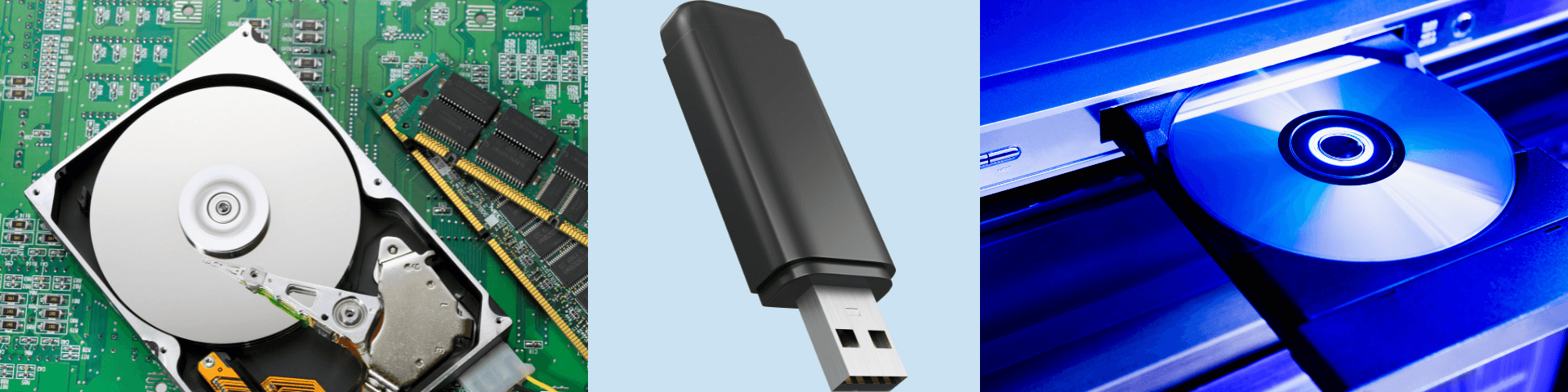 hard disk pen drive DVD