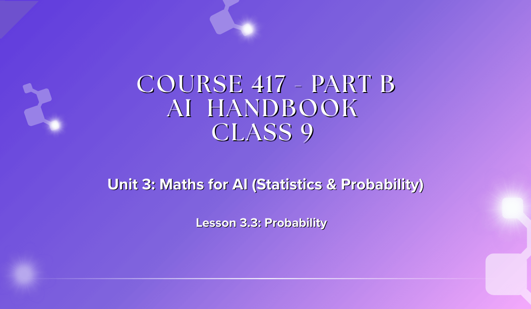 Probability in AI: How Machines Predict Weather, Sports Outcomes and Traffic Patterns (Class 9)